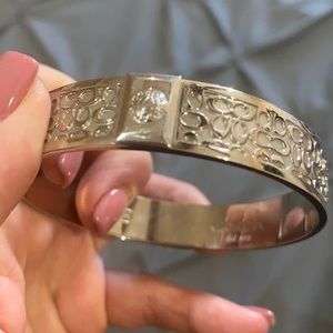 Silver coach bangle bracelet